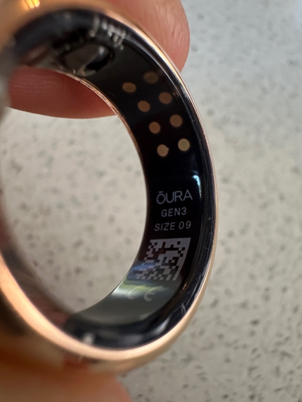 Oura Rose Gold and Black Two-Tone Women's Ring - Picture 7 of 7